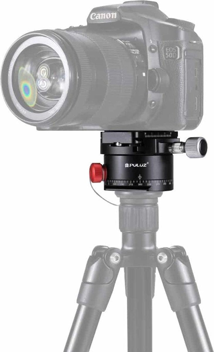 PULUZ Aluminium Panoramisch Indexering Rotator Balhoofd met Quick Release Plate voor Camera Statiefkop