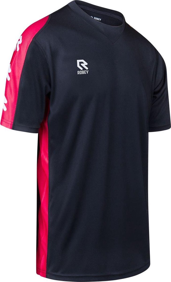 Robey Performance Shirt voetbalshirt kinderen korte mouwen (maat 164) - Black/Red