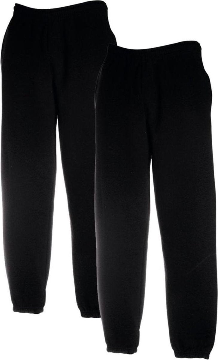 Fruit of the Loom 2 sweatpants maat M elastieken boord (zwart)