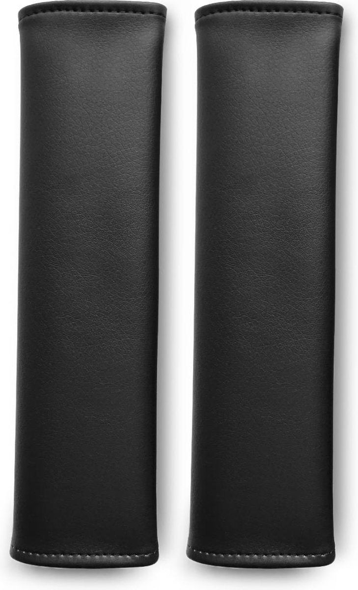 QEY Lederen Gordelhoes - Auto Gordel Beschermer - Nek Kussen - Volwassen - Kind - Leder - Leer - 2 Stuks