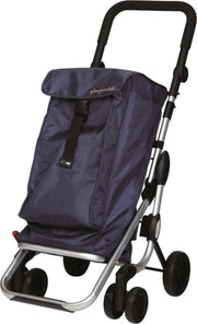 Playmarket Boodschappentrolley Go Up Navy 4 wielen - 40 L Inhoud - inklapbaar - Extra vriesvak
