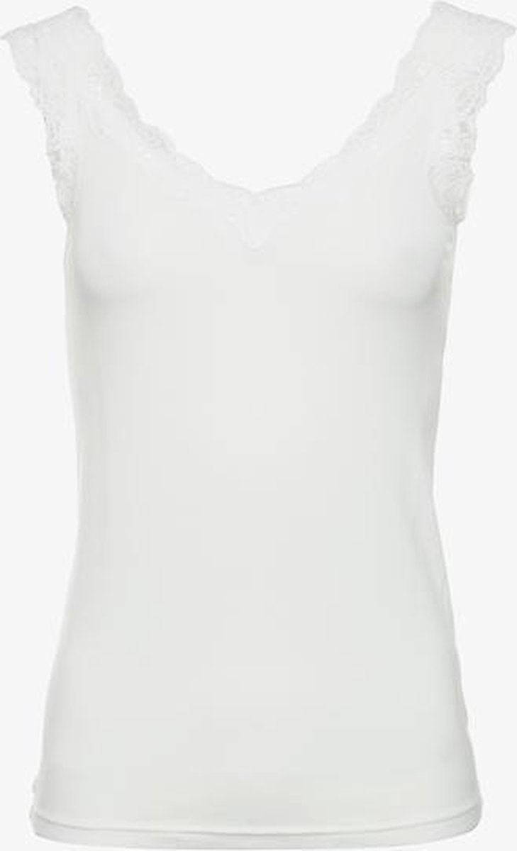TwoDay dames singlet met kant - Wit - Maat XL