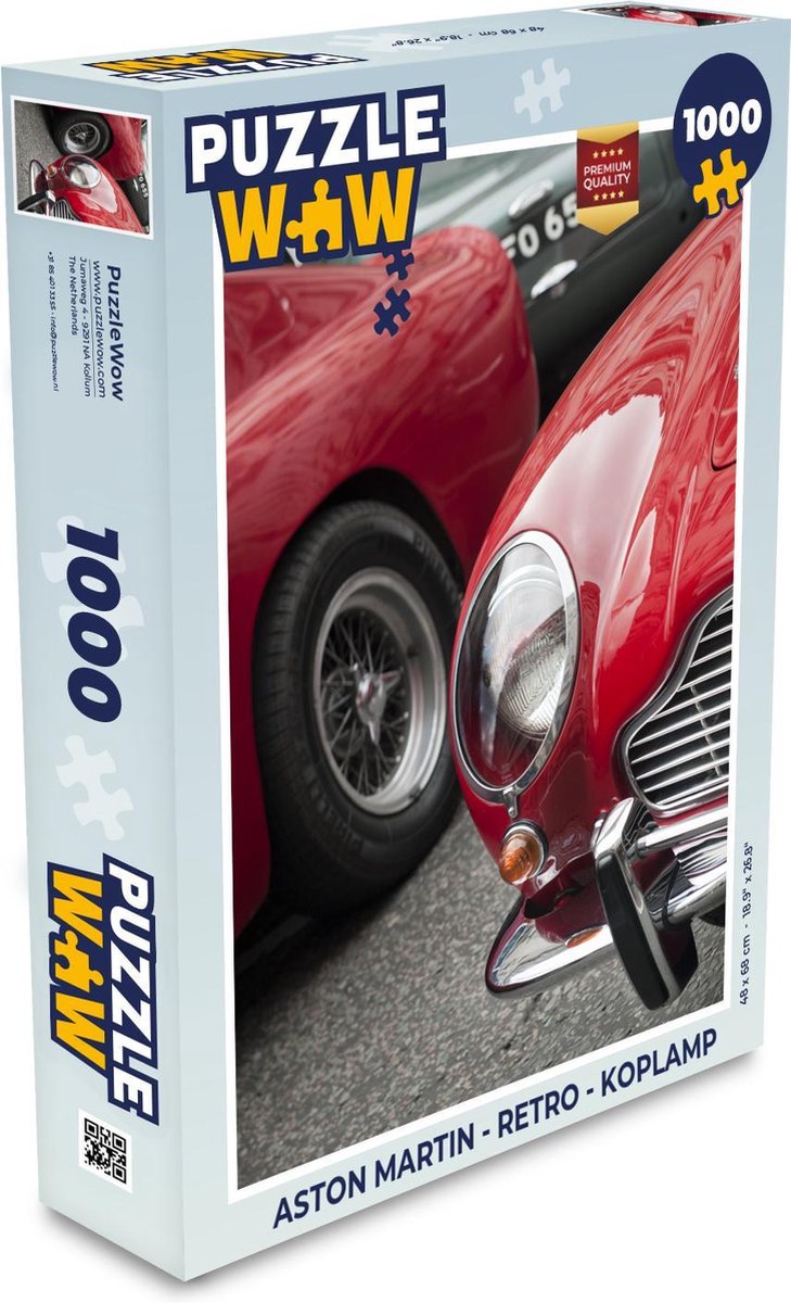 Puzzel Aston Martin - Retro - Koplamp - Legpuzzel - Puzzel 1000 stukjes volwassenen