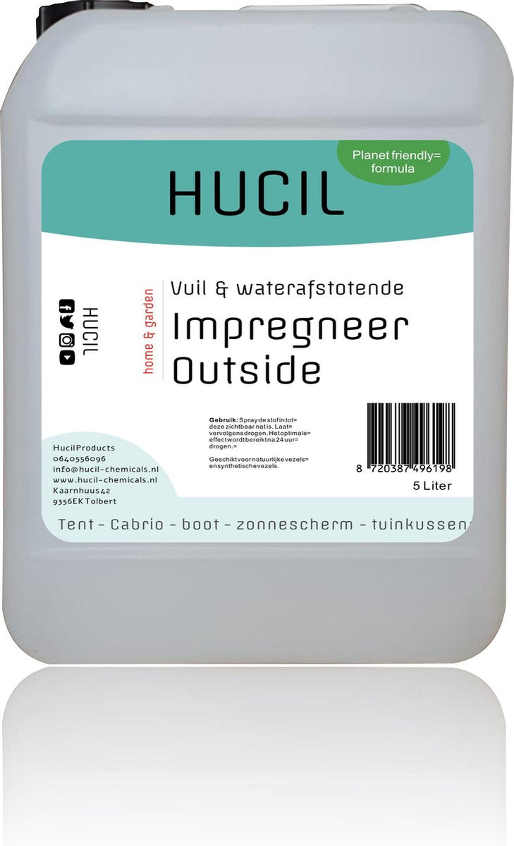 impregneermiddel textiel buiten - bootkap - tent - cabrio - zonnescherm - tuinkussens - impregneerspray - 5 liter