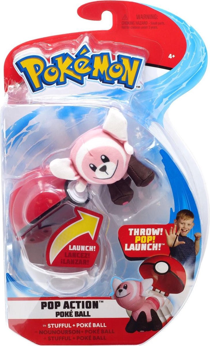 Pokemon: Pop Action Poke Ball - Stufful + Poke Ball