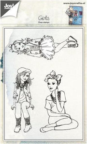 Joy!Crafts • clear stempel meiden zittend - staandJoy!Crafts • clear stempel meiden zittend - staand
