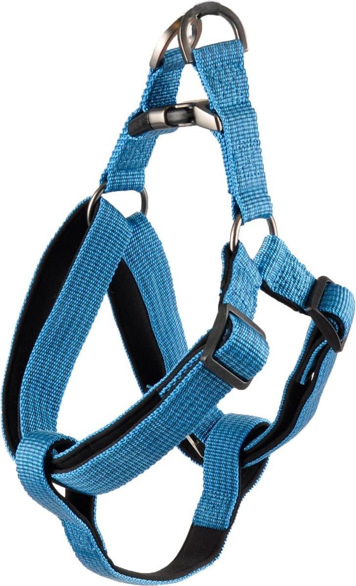Flamingo Hondentuig Jannu Blauw - Blauw/Zwart - 35 - 60 cm x 20 mm
