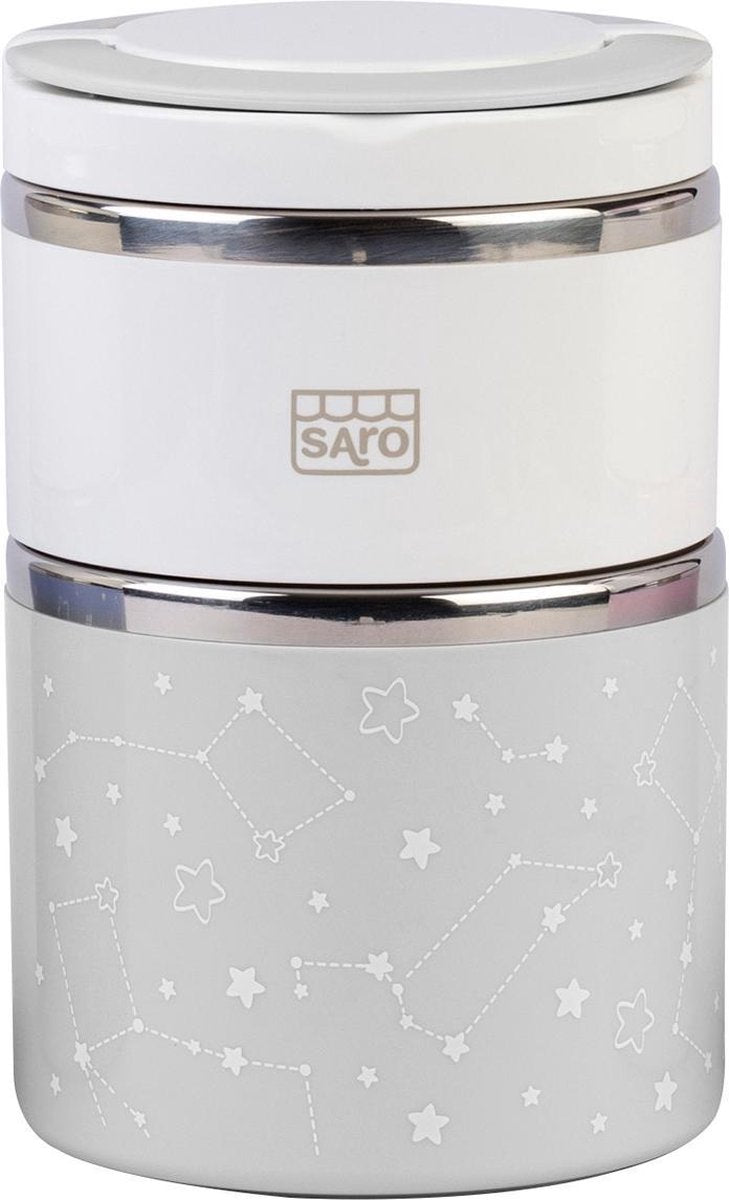 Saro Thermoskan Voor Babyvoeding Galaxy 820 Ml Grijs 3-delig