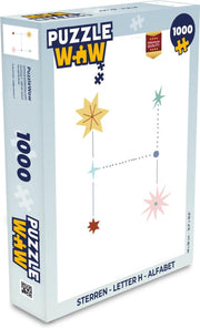 Puzzel Sterren - Letter H - Alfabet - Legpuzzel - Puzzel 1000 stukjes volwassenen