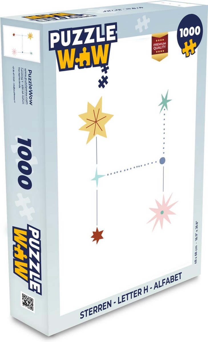 Puzzel Sterren - Letter H - Alfabet - Legpuzzel - Puzzel 1000 stukjes volwassenen