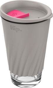 HIP Drinkbeker - Polypropyleen/Siliconen/Glas - 355 ml - Beige/Roze
