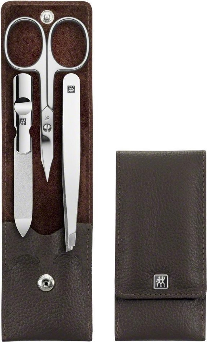 ZWILLING Classic Inox 3-delige manicureset - Bruin - RVS