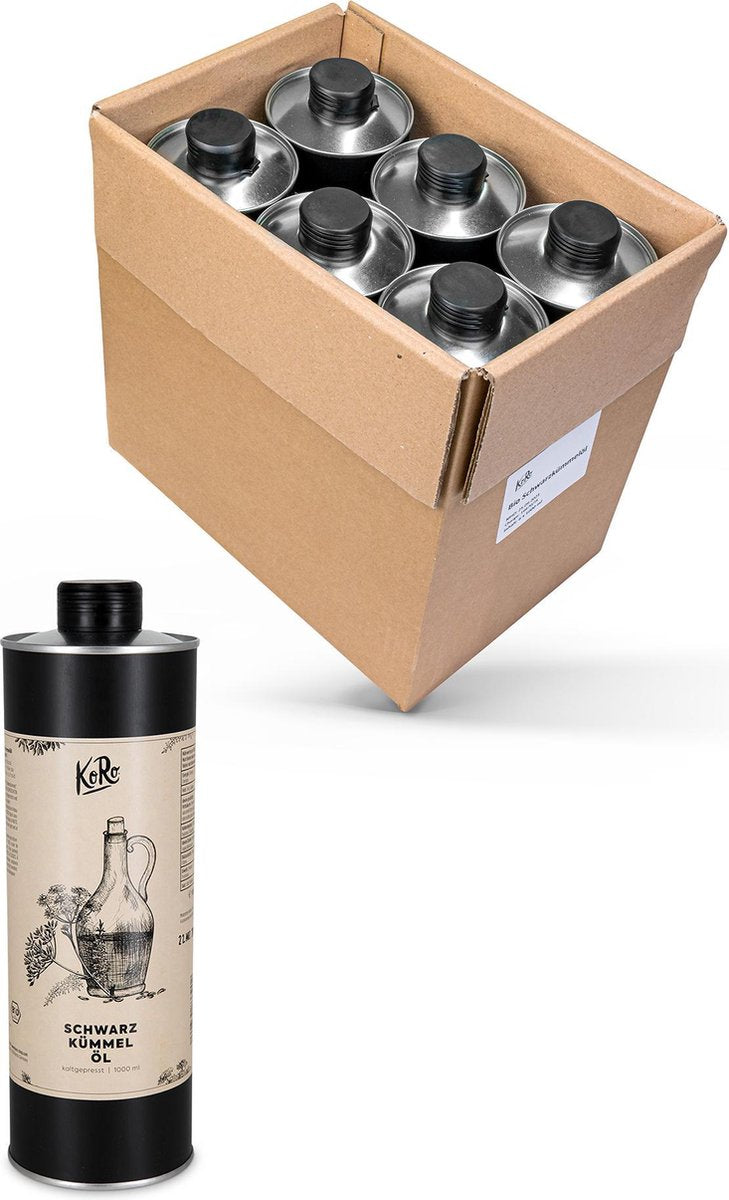 KoRo | Biologische zwarte komijnolie |  6 x 1 L