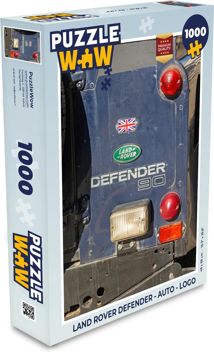 Puzzel Land Rover Defender - Auto - Logo - Legpuzzel - Puzzel 1000 stukjes volwassenen