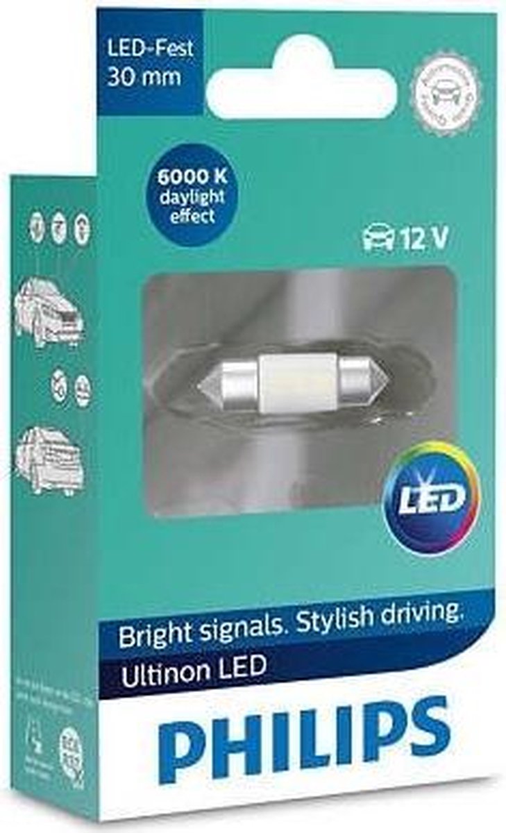 Philips Ultinon LED C5W 30mm 6000k 11860ULWX1