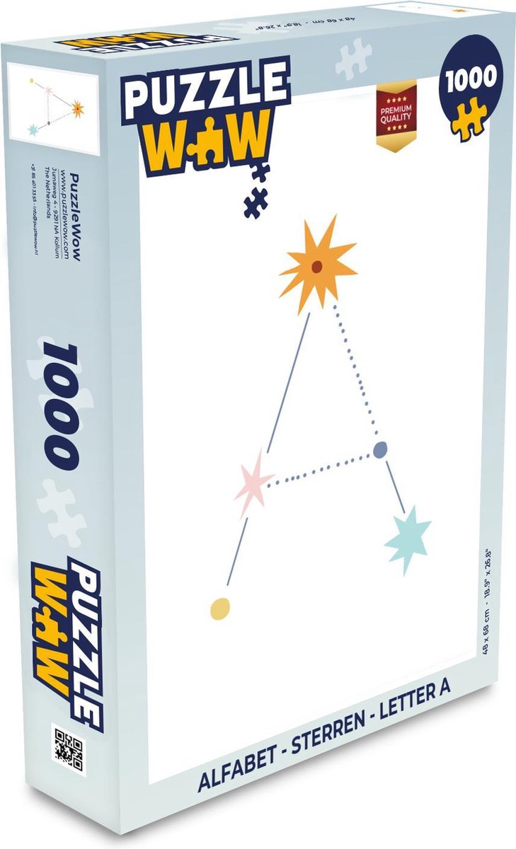 Puzzel Alfabet - Sterren - Letters - A - Legpuzzel - Puzzel 1000 stukjes volwassenen
