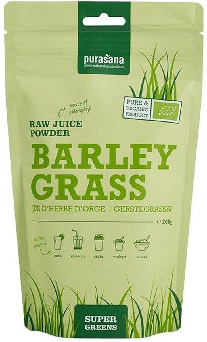 Barley Grass Raw Juice Powder (200 Gram) - Purasana
