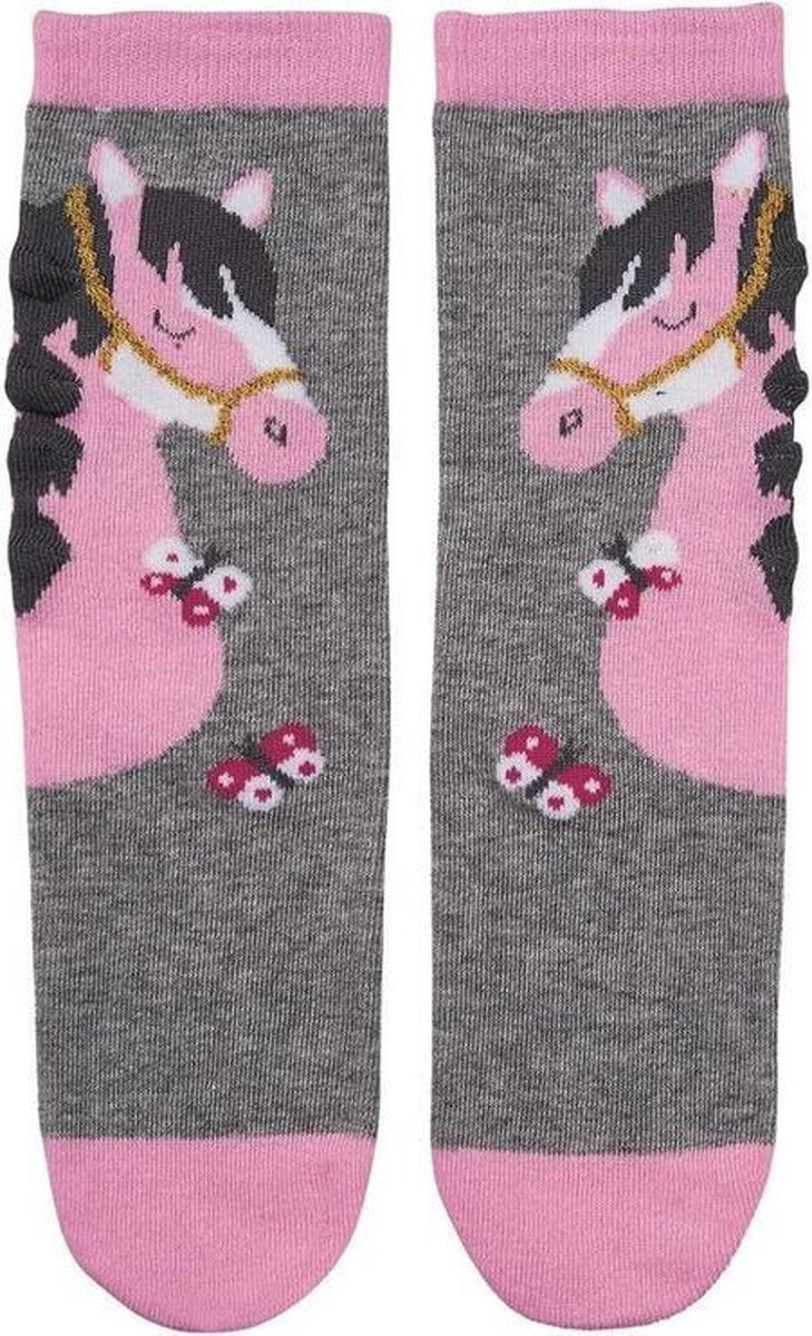 Magische sokken paard roze maat 26-42