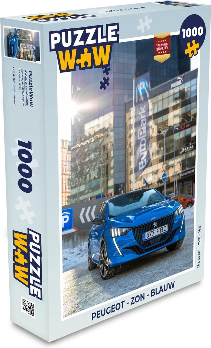 Puzzel Peugeot - Zon - Blauw - Legpuzzel - Puzzel 1000 stukjes volwassenen