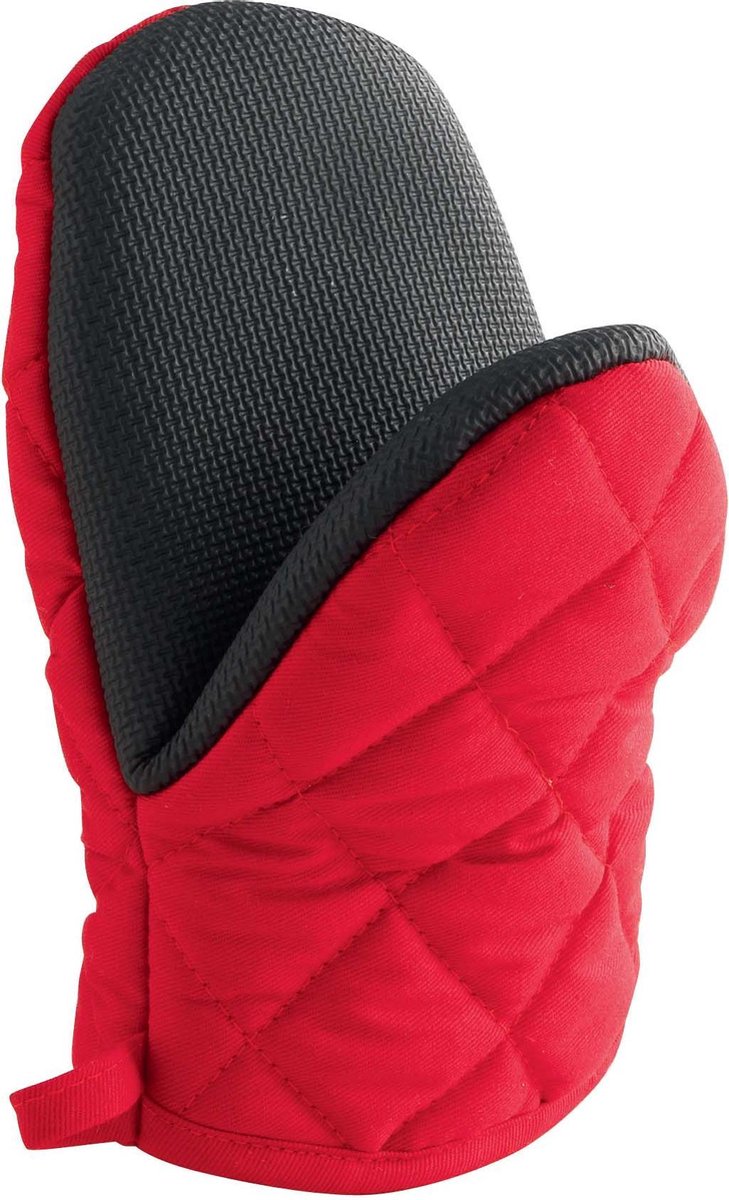Ovenhandschoen met neoprene grip rood