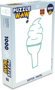 Puzzel Softijs - Pastel - Legpuzzel - Puzzel 1000 stukjes volwassenen