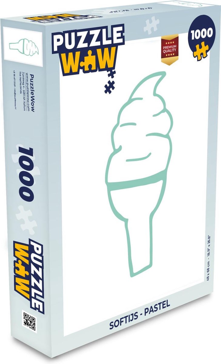 Puzzel Softijs - Pastel - Legpuzzel - Puzzel 1000 stukjes volwassenen