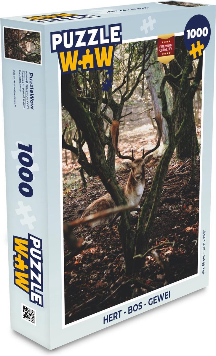 Puzzel Hert - Bos - Gewei - Legpuzzel - Puzzel 1000 stukjes volwassenen