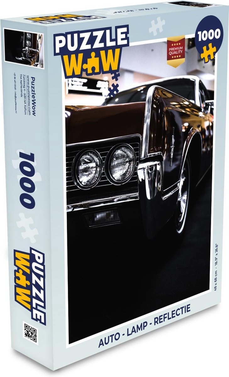 Puzzel Auto - Lamp - Reflectie - Legpuzzel - Puzzel 1000 stukjes volwassenen