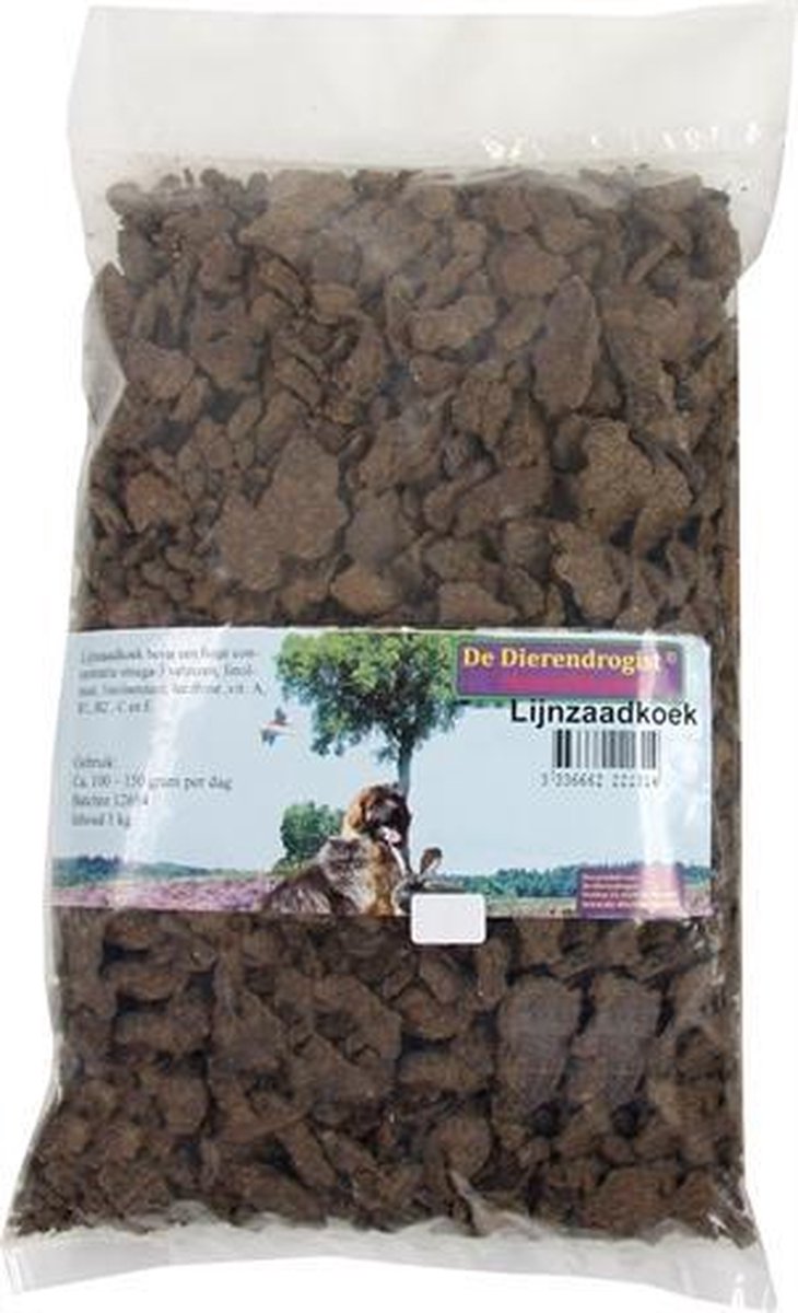 Dierendrogist lijnzaadkoek - 1 kg - 1 stuks