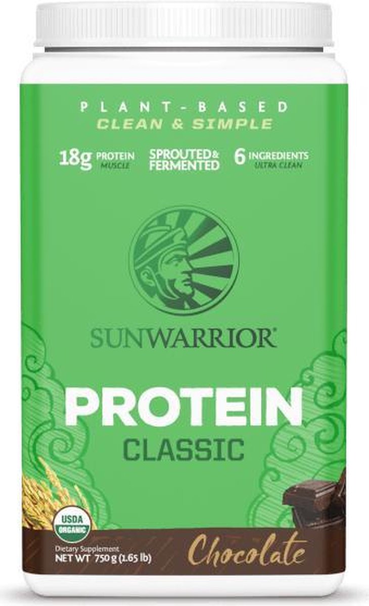 Sunwarrior Classic Proteïne Chocolade - 750 gram
