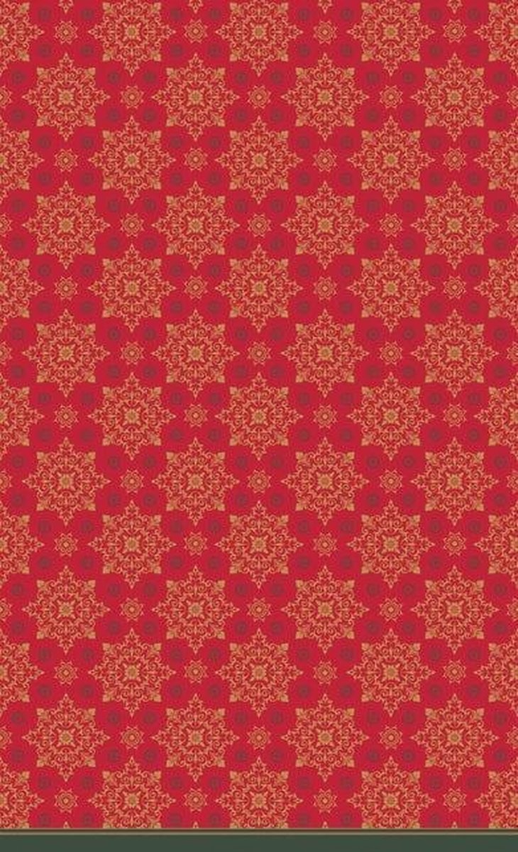 Duni Tafelkleed Kerst 138 X 220 Cm Dunicel Rood/goud
