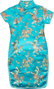 TA-HWA Chinese Kinderjurk Dragon & Phoenix Meisjes Jurk 122