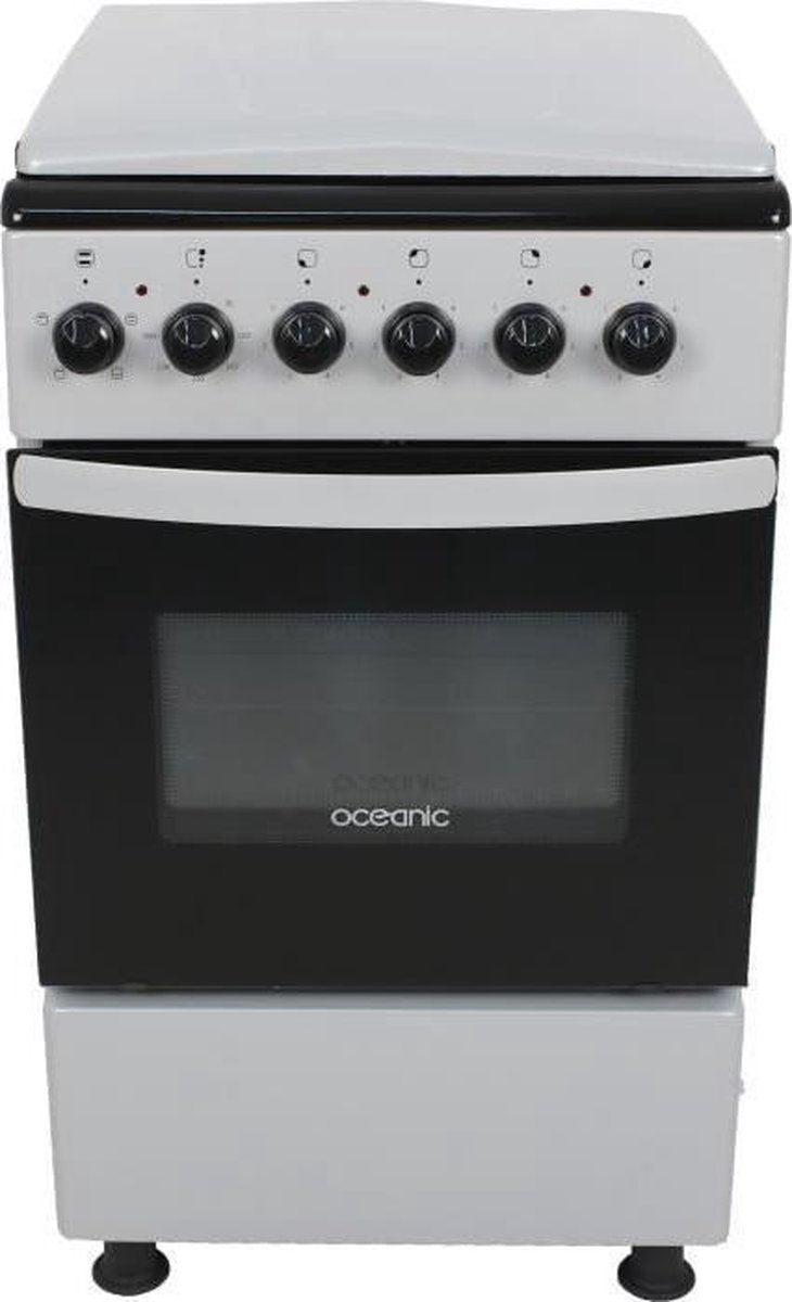 OCEANIC OCEACE5060S1 Elektrisch fornuis - 4 zones - Elektrische oven - Natuurlijke convectie - 52 L - Zilver