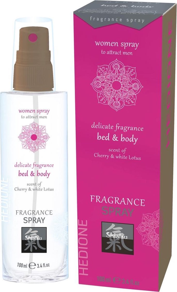 Feromonen Bed & Body Spray Voor Vrouwen - Kers & Witte Lotus