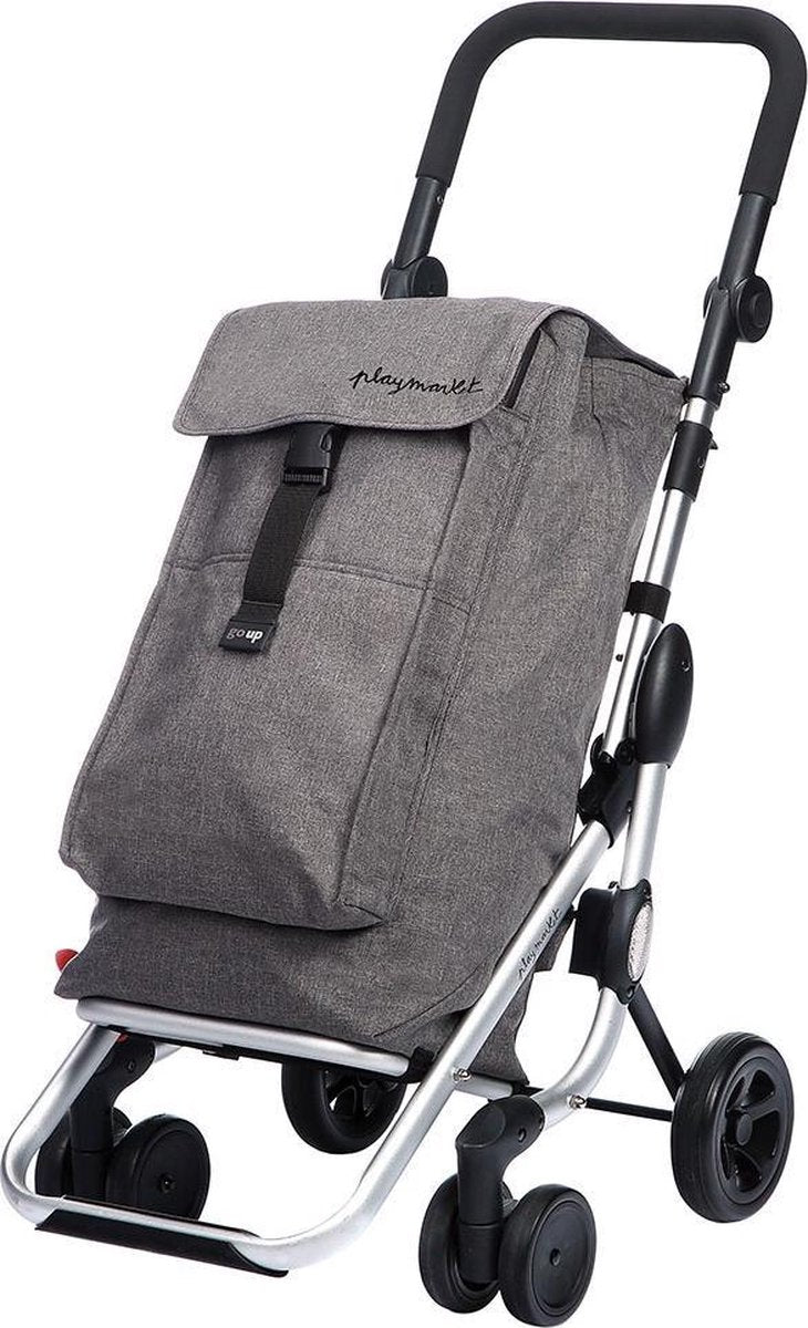 Playmarket Boodschappentrolley Go Up Stof 4 wielen - 40 L Inhoud - inklapbaar - Extra vriesvak