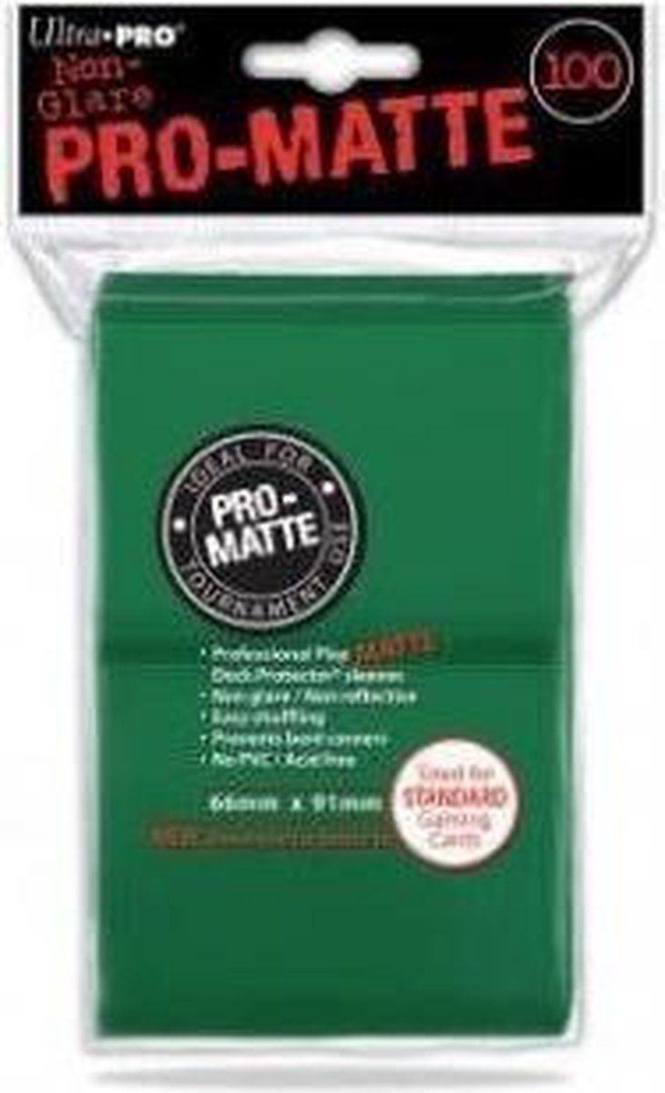 Ultra Pro-Matte Board Game Sleeves: Standard Green (66x91mm) - 100 stuks