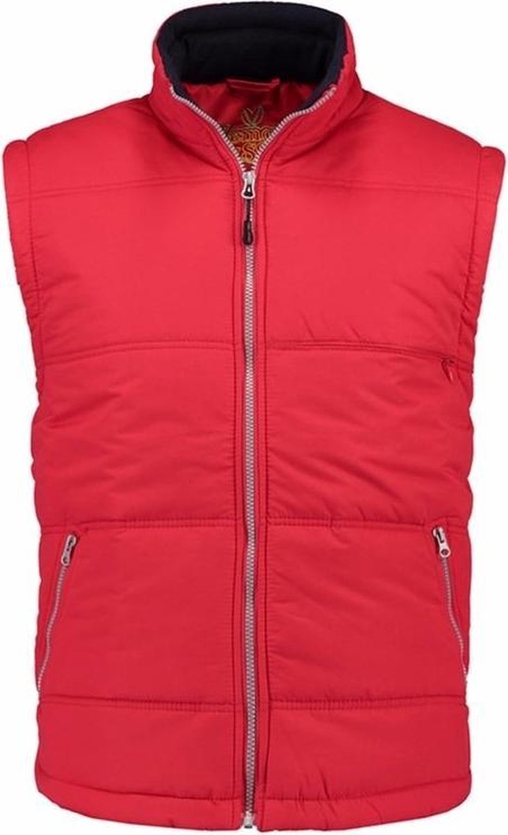 Basic bodywarmer rood voor heren - winddichte mouwloze sport vesten XL (42/54)