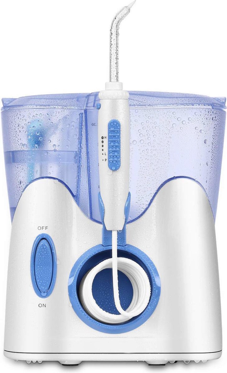 Waterflosser X750 - Monddouche - 6 standen - 12 opzetstukjes - Met Pauzeerknop -