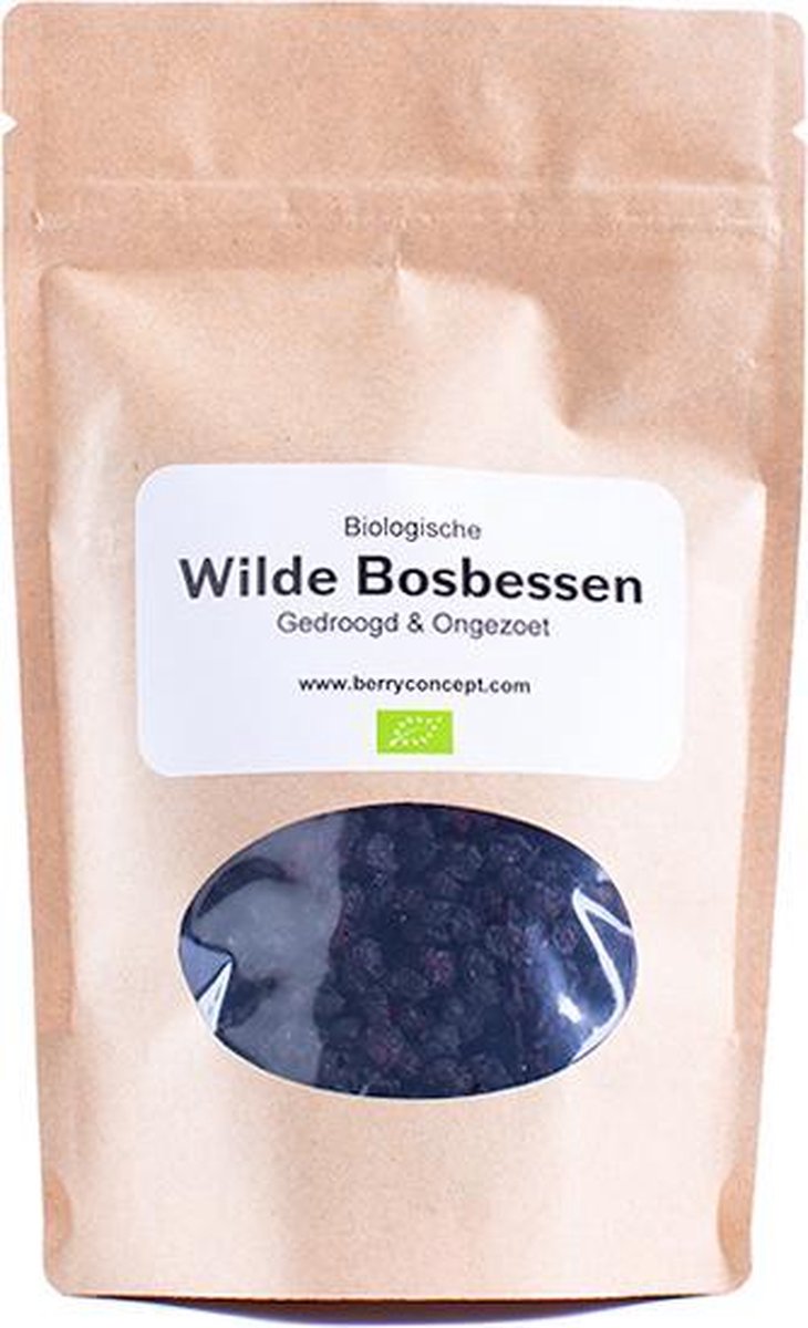 Biologische wilde bosbessen 100 gram - gedroogd & ongezoet