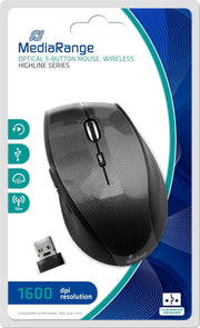 MediaRange MROS207 muis RF Draadloos Optisch 1600 DPI Rechtshandig