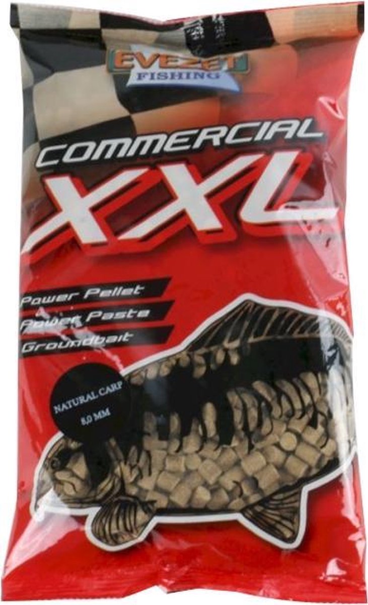 Evezet Commercial XXL Natural Carp - 8.0 mm - 900g - Bruin