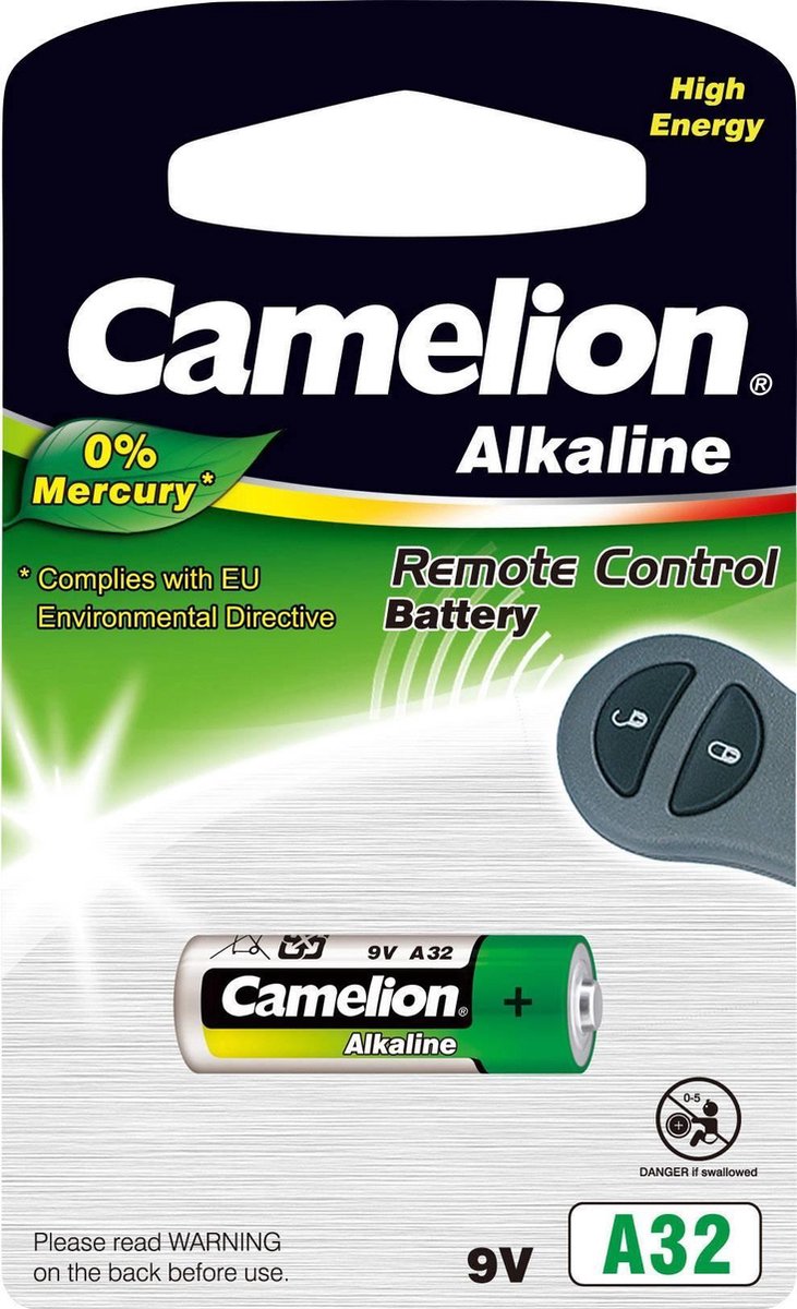 32A  Alkaline batterij 9 Volt