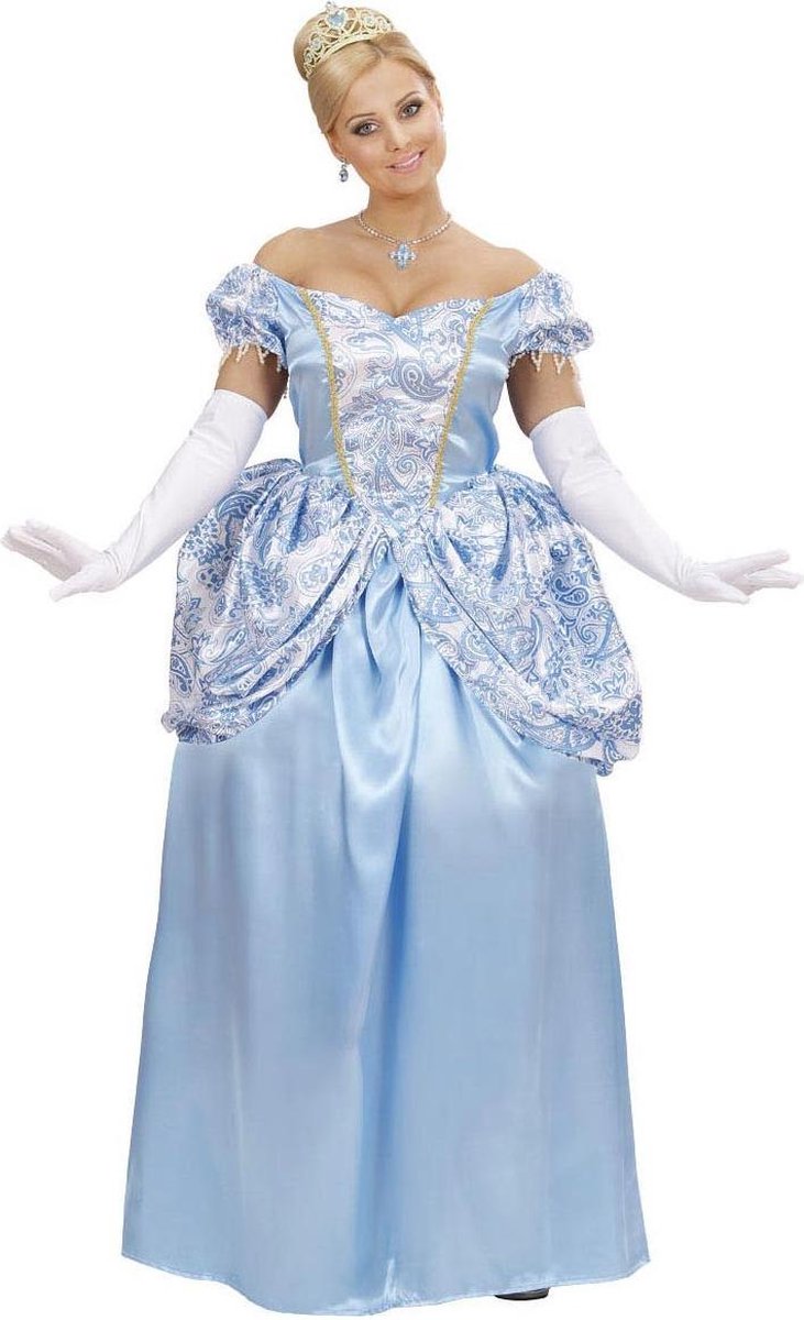 "Blauwe prinsessen outfit voor vrouwen  - Verkleedkleding - Large"