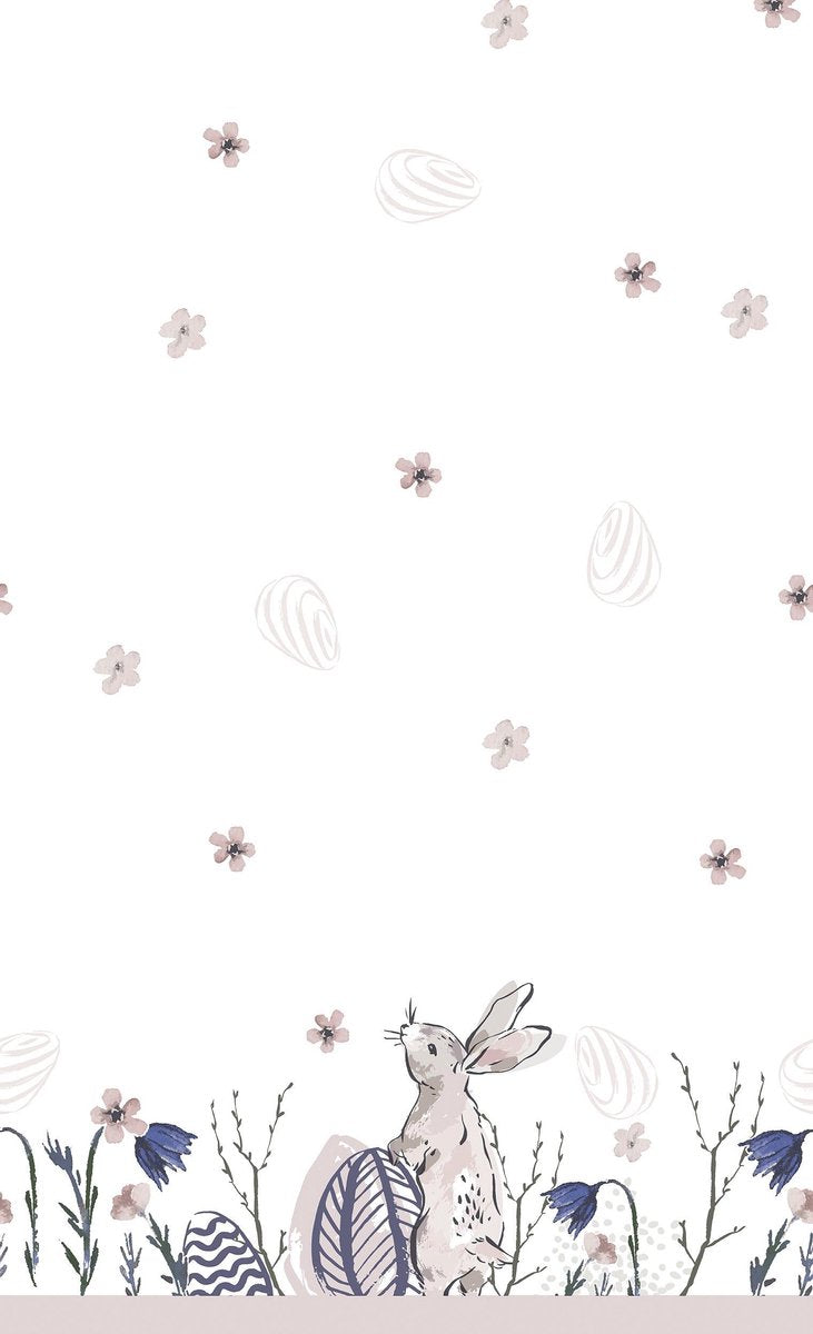 Duni Tafellaken Easter Post 138 X 220 Cm Papier Roze/paars