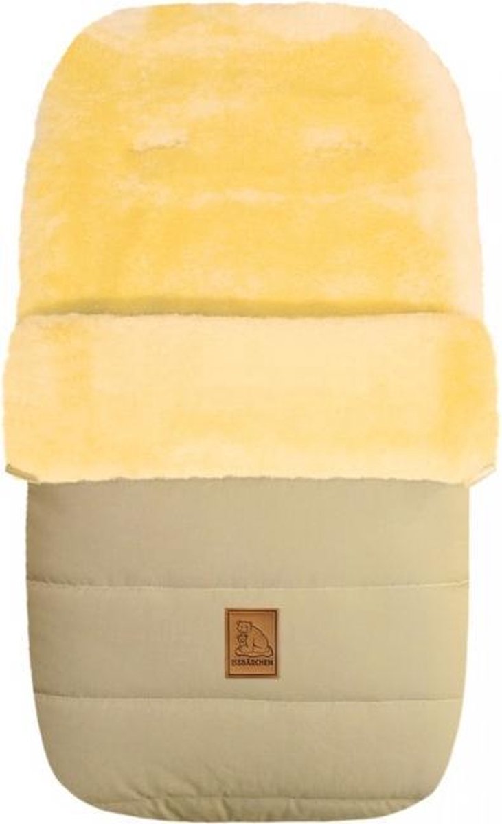 Voetenzak-lamsvel-schapenvacht- kinderwagen- kleur beige