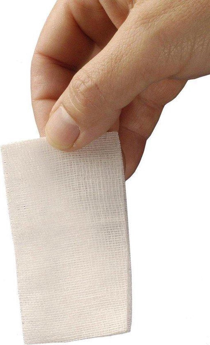 HEKA pres hydrofiel gaaskompres 5 x 5 cm steriel - 12 lagen