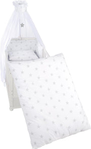 Roba Beddengoedset Little Stars 135 X 100 Cm Katoen Wit 4-delig
