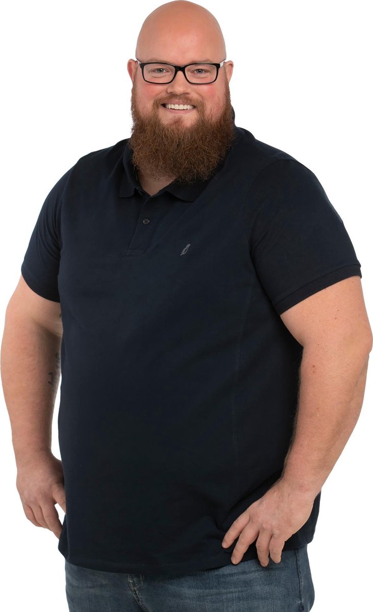 Alca 1-Pck ronde hals T-Shirt Polo Navy 2XL-B | Grote maten |Buikmaat 121 -126 cm buikomvang | XXL