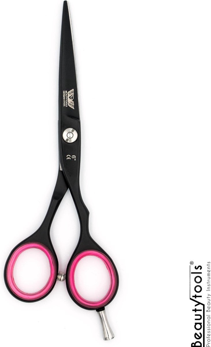 Beautytools TITANIUM LINE Kappersschaar/Professionele Knipschaar Rechtshandig - BlackBeast LongCut (6 Inch) -- (RS-1444)