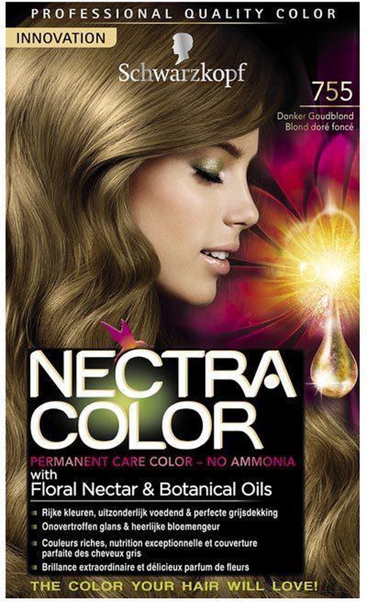 Schwarzkopf Nectra Color 755 Donker Goudblond - Haarverf